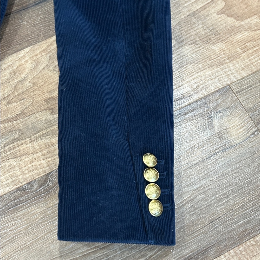 J.Crew Campbell corduroy blazer Navy one button lined classic size 0 - Picture 13 of 15